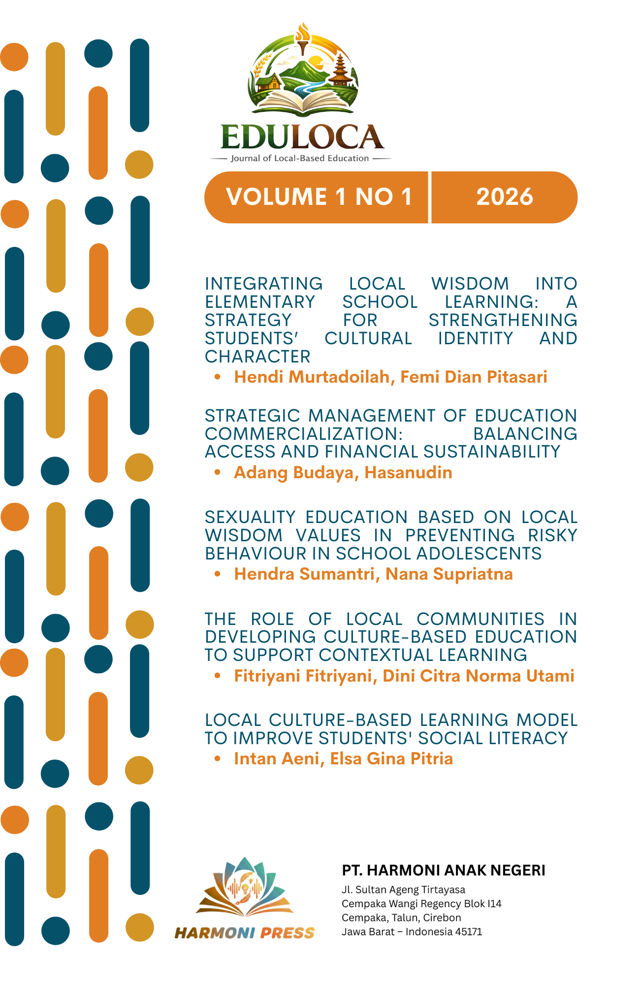 					View Vol. 1 No. 1 (2026):  EDULOCA: Journal of Local-Based Education
				